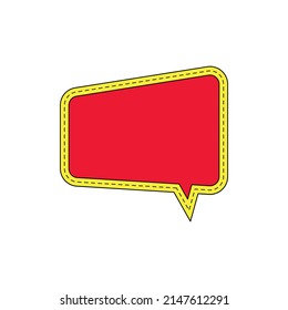 red and yellow speech bubbles