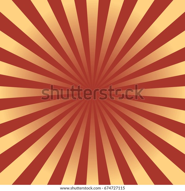 Red Yellow Sunburst Background Retro Style Stock Vector (Royalty Free ...
