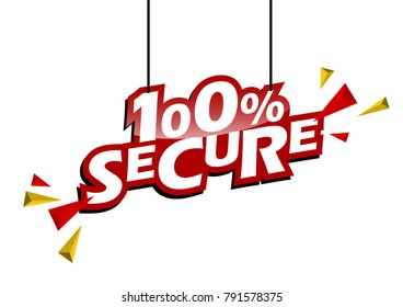 red and yellow tag 100% secure