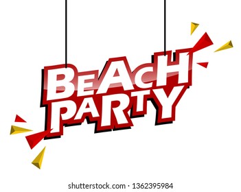 red and yellow tag beach party