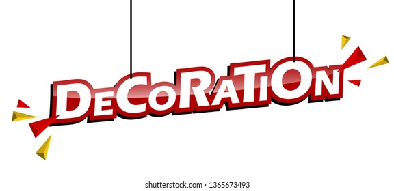 red and yellow tag decoration