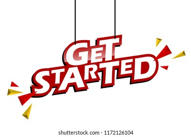 red and yellow tag get started
