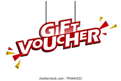 red and yellow tag gift voucher