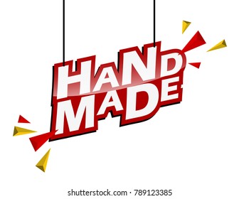 red and yellow tag hand made