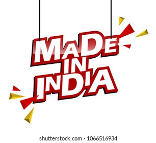 red and yellow tag made in india