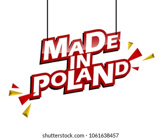 red and yellow tag made in poland