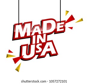 red and yellow tag made in usa