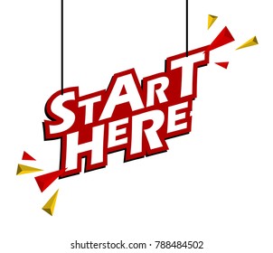 red and yellow tag start here
