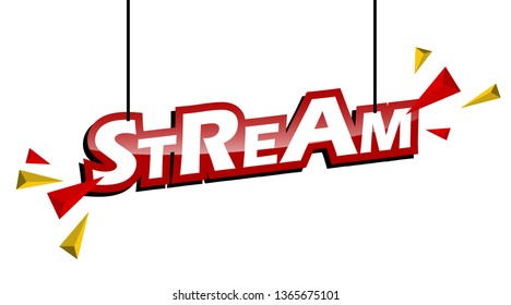 red and yellow tag stream