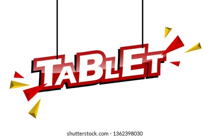 red and yellow tag tablet