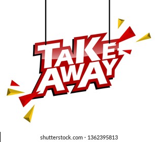 red and yellow tag take away