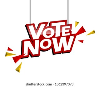 Red And Yellow Tag Vote Now