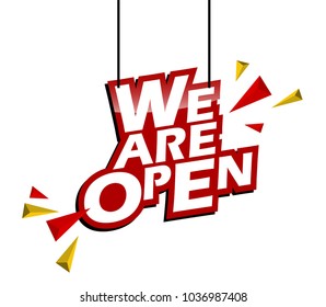 red and yellow tag we are open