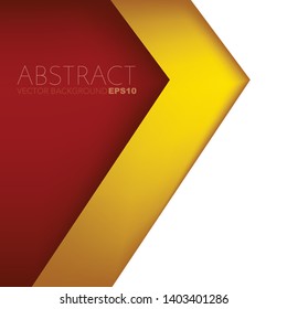 Red and yellow vector background triangle geometric with white space for design