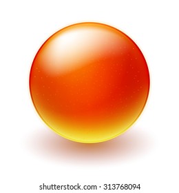Red and yellow vector sphere abstract on white background