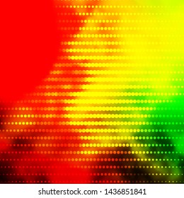 Red, Yellow vector template with circles. Abstract decorative design in gradient style with bubbles. Design for posters, banners.