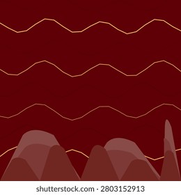 Red yellow warm stock-ready backdrop combining darkred backdrop and topographic contour waves pattern