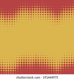 Fondo rojo y amarillo ondulado medio tono con espacio de copia.
