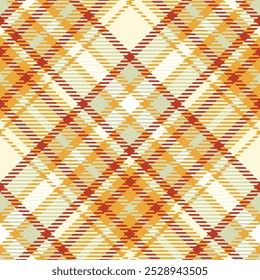 Vermelho Amarelo branco Tartan Padrão Sem Costura. Padrão de xadrez doce para impressão de camisas, roupas, vestidos, toalhas de mesa, cobertores, cama, papel, colcha, tecido e outros produtos têxteis.