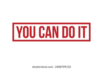 Red You Can Do It Rubber Stamp Seal Vector