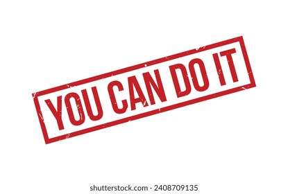 Red You Can Do It Rubber Stamp Seal Vector