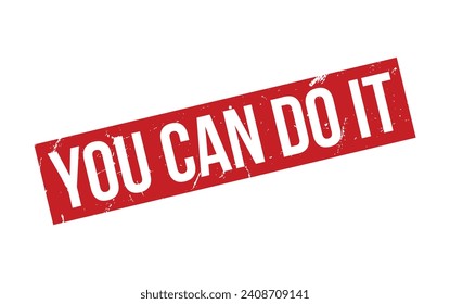 Red You Can Do It Rubber Stamp Seal Vector