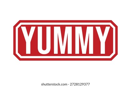 Texto vermelho gostoso em letras brancas a negrito sobre um fundo vermelho