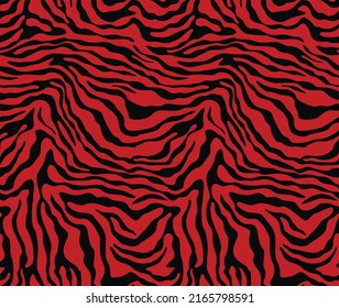 
Red zebra print vector image seamless texture for textile.