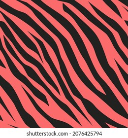red zebra seamless pattern. wind print of animal skin on clothing or print