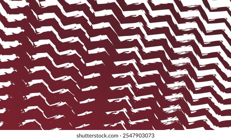 Red zig zag line brush pattern abstract background vector image