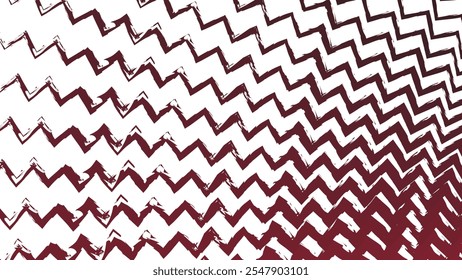 Red zig zag line brush pattern abstract background vector image