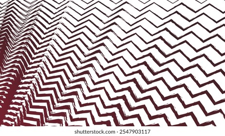 Imagem de vetor de plano de fundo abstrato do padrão de pincel vermelho em zigue-zague