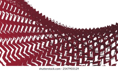 Imagem de vetor de plano de fundo abstrato do padrão de pincel vermelho em zigue-zague