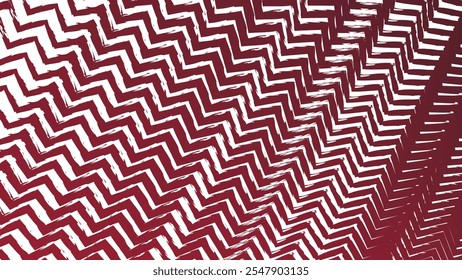 Imagen de Vector de fondo abstracto de patrón de pincel de línea de zig zag rojo