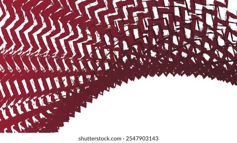 Imagen de Vector de fondo abstracto de patrón de pincel de línea de zig zag rojo