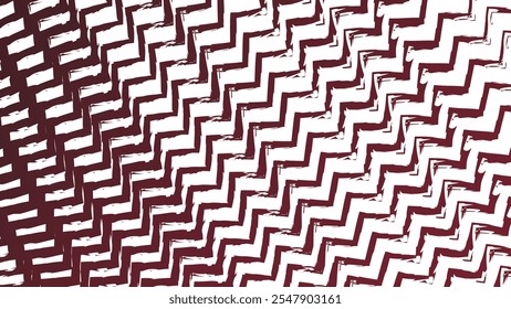 Red zig zag line brush pattern abstract background vector image