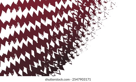 Imagen de Vector de fondo abstracto de patrón de pincel de línea de zig zag rojo