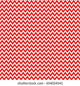 Red zigzag lines. Jagged stripes. Seamless surface pattern design with triangular waves ornament. Repeated chevrons wallpaper. Digital paper for page fills, web designing, textile print. Vector art.