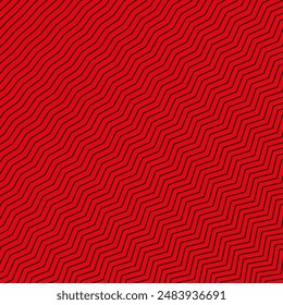 Red zigzag pattern. Abstract wavy lines. Bold geometric design. Vector background.