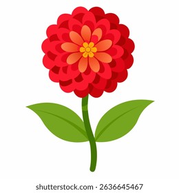 A red Zinnia is dancing. Zinnia for decoration.