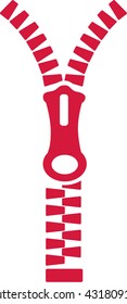 Red zipper