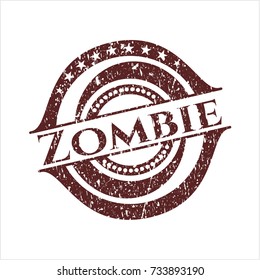 Red Zombie distressed rubber grunge texture seal