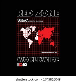 mapa mundial de la zona roja dieciséis ropas auténticas