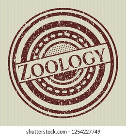 Red Zoology distress grunge stamp