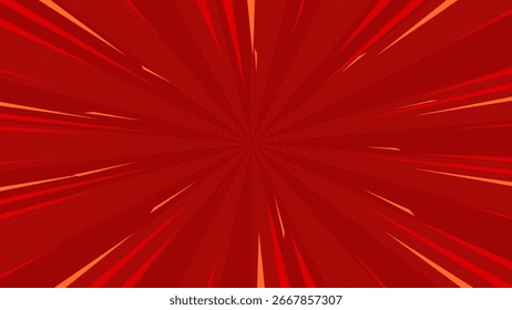 roter Zoom, Comic-Cartoon, Hintergrund, Vektor