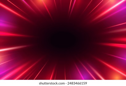 Red Zoom Or Warp Background