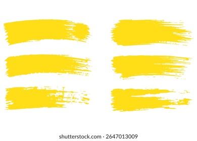 Redação Acrílica pinceladas conjunto de vetores de traçados - Grunge tinta manchas, elementos texturizados artísticos modernos para projetos de design, coleção de traço preto abstrato editável
