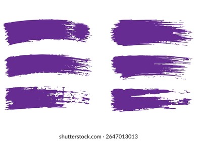 Redação Acrílica pinceladas conjunto de vetores de traçados - Grunge tinta manchas, elementos texturizados artísticos modernos para projetos de design, coleção de traço preto abstrato editável