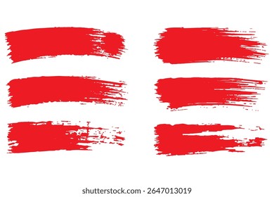 Redação Acrílica pinceladas conjunto de vetores de traçados - Grunge tinta manchas, elementos texturizados artísticos modernos para projetos de design, coleção de traço preto abstrato editável