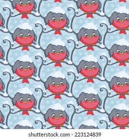  redbird seamless pattern